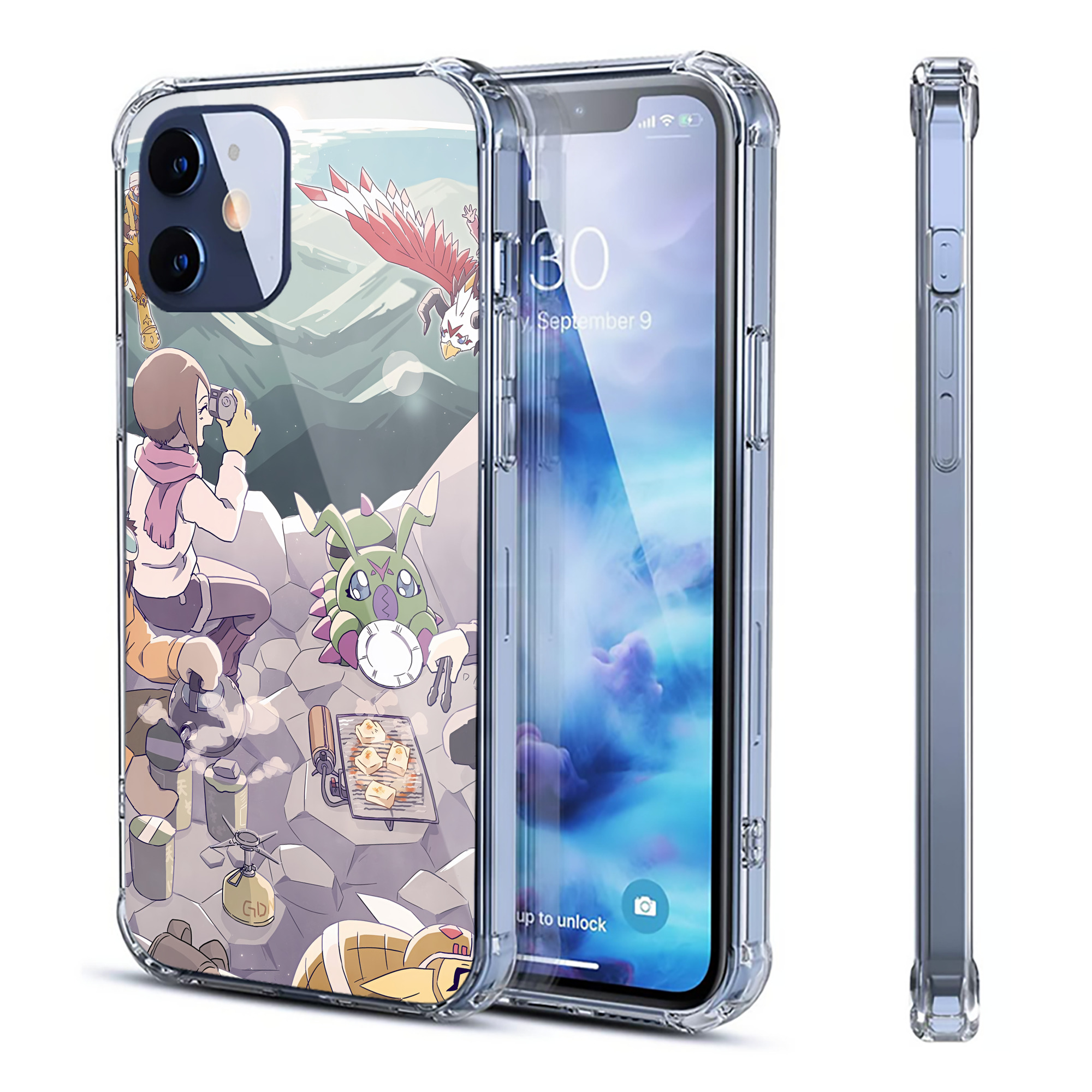 （画像用） Digimon デジタルモンスター/デジモン 【iPhone 12シリーズ対応】透明スマホケース（クリアソフトケース）